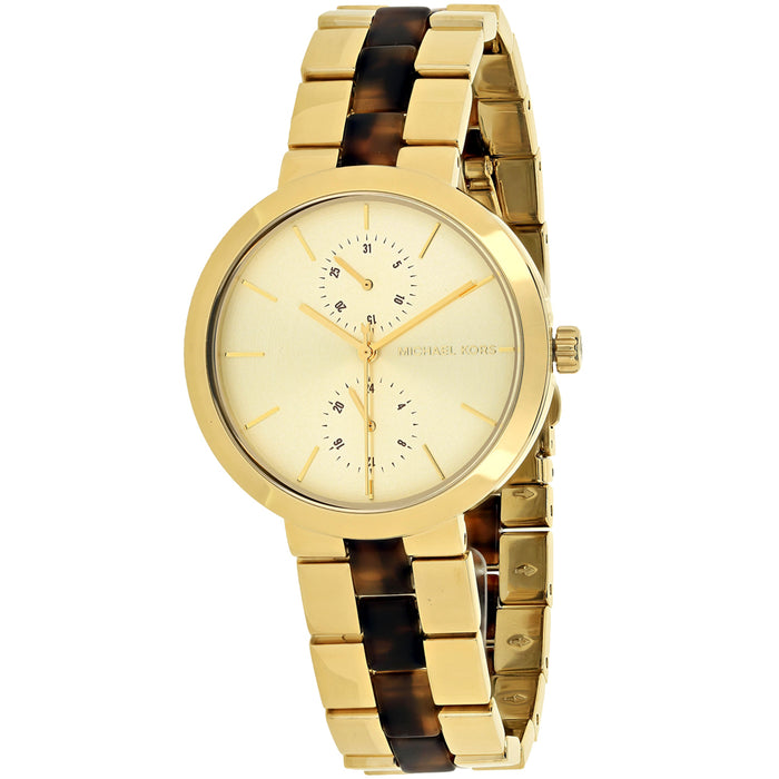 Michael Kors Women's Garner Gold Dial Watch - MK6471