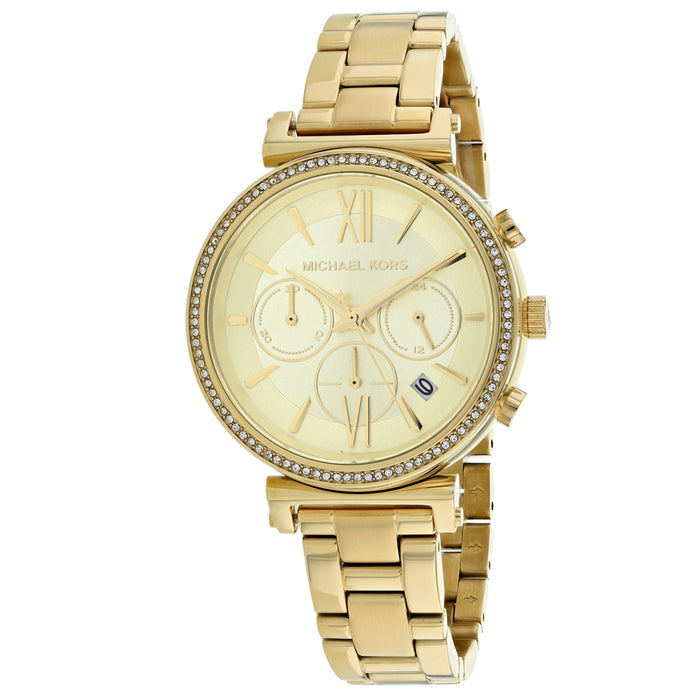 Michael Kors Women's Sofie Gold Dial Watch - MK6559