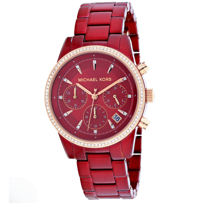 Michael Kors Women's Ritz Red Dial Watch - MK6665