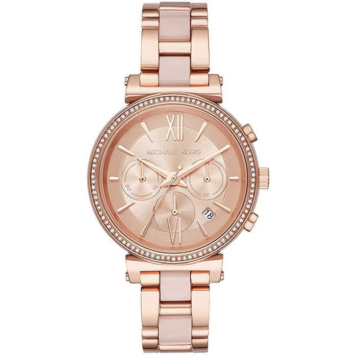 Michael Kors Women's Ritz Pave Purple Dial Watch - MK6720