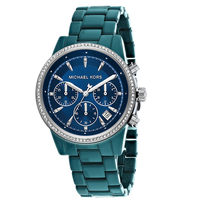 Michael Kors Women's Ritz Blue Dial Watch - MK6722