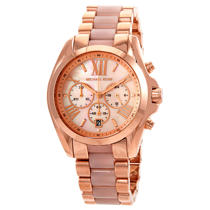 Michael Kors Women's Bradshaw Pink Dial Watch - MK6830