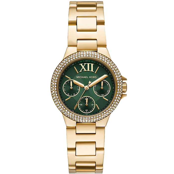 Michael Kors Women's Camille Pave Green Dial Watch - MK6981