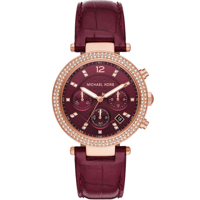 Michael Kors Women's Parker Red Dial Watch - MK6986