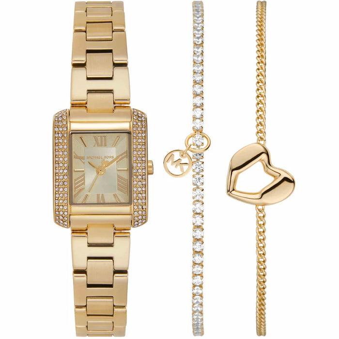 Michael Kors Women's Emery Set Gold Dial Watch - MK7510SET