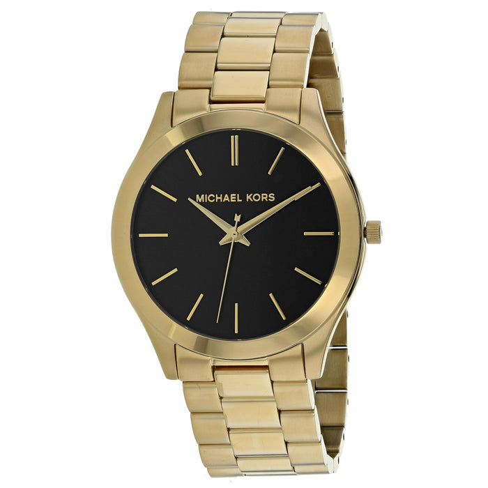 Michael Kors Men's Silm Runway Black Dial Watch - MK8621