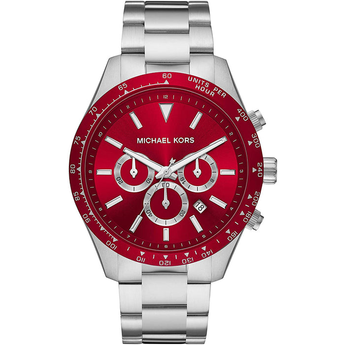 Michael Kors Men's Layton Red Dial Watch - MK8822