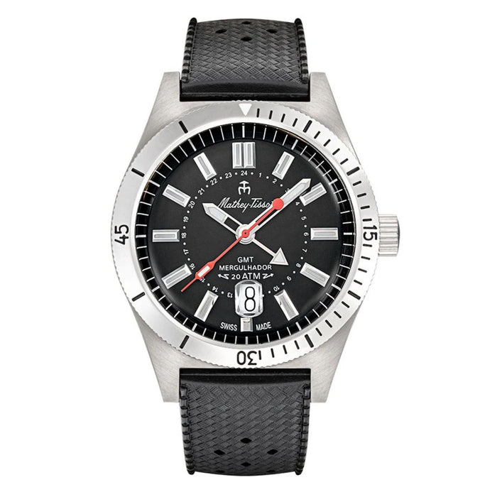Tissot Men's Mergulhador Black Dial Watch - MRGAN