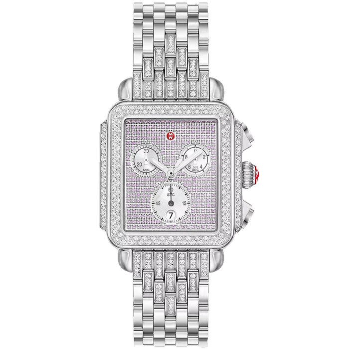 Michele Women's Limited Edition Deco Diamond Pink Dial Watch - MWW06A000803