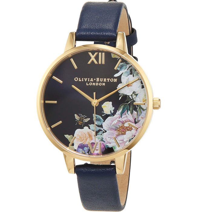 Olivia Burton Women's Enchanted Garden Black Dial Watch - OB16EG113