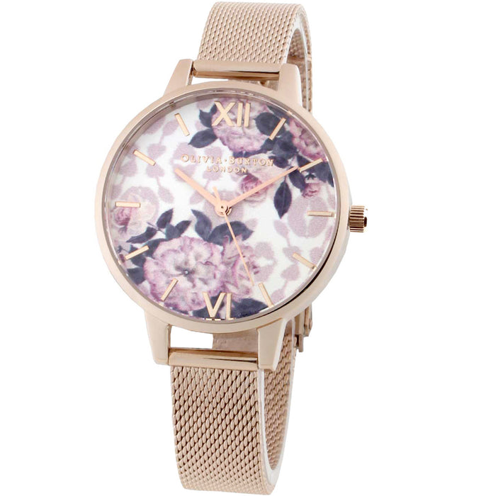 Olivia Burton Women's Wild Flower Grey Dial Watch - OB16LP01