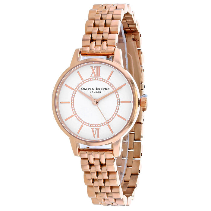 Olivia Burton Women's White Dial Watch - OB16WD70