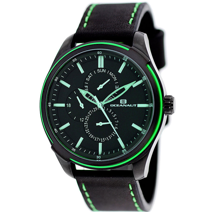 Oceanaut Men's Night Green tinted Black Dial Watch - OC8115