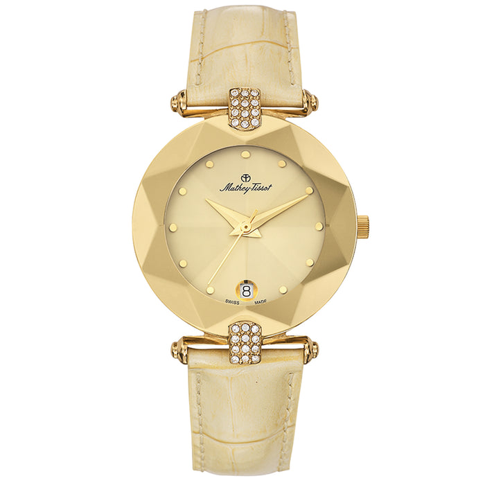 Mathey Tissot Women's Pyramide Beige Dial Watch - P312M