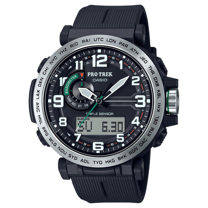 Casio Men's Tough Solar Black Dial Watch - PRG601-1