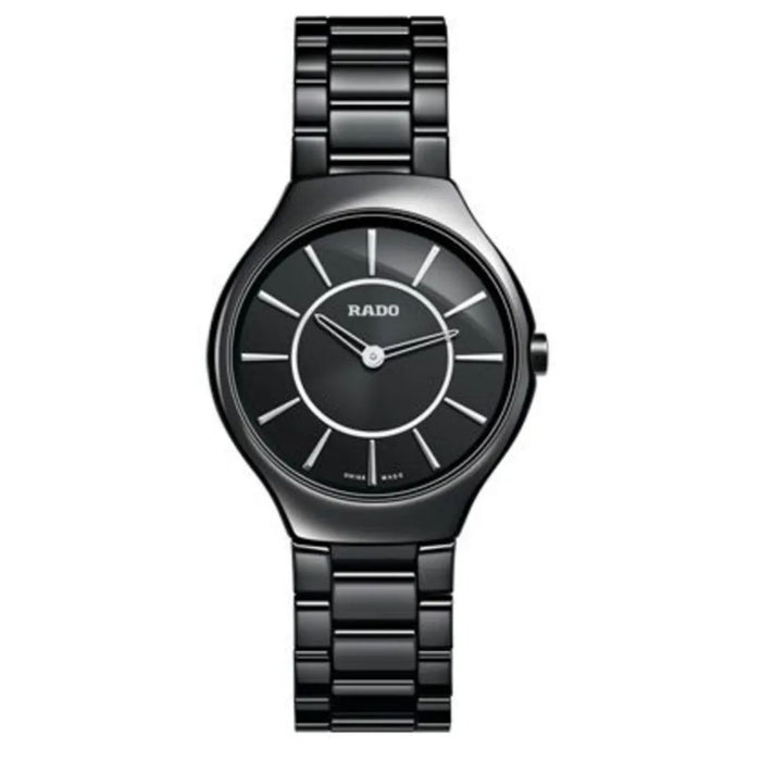 Rado Men's Thinline Black Dial Watch - R27742162