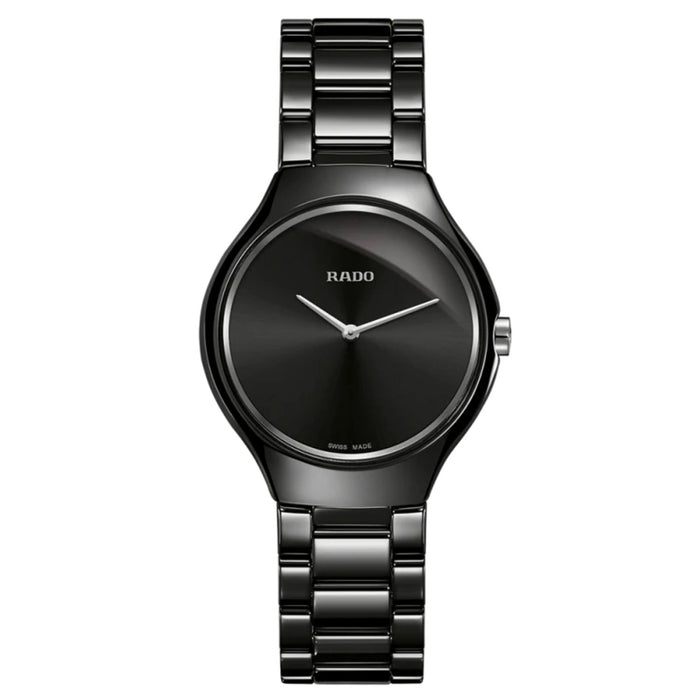 Rado Men's Thinline Black Dial Watch - R27742192