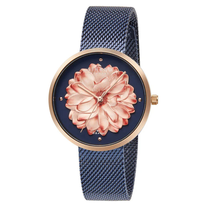 Obaku Women's Blossom Blue Dial Watch - S700LHVLML-DF