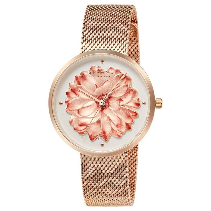 Obaku Women's Blossom Rose gold Dial Watch - S700LHVWMV-DF