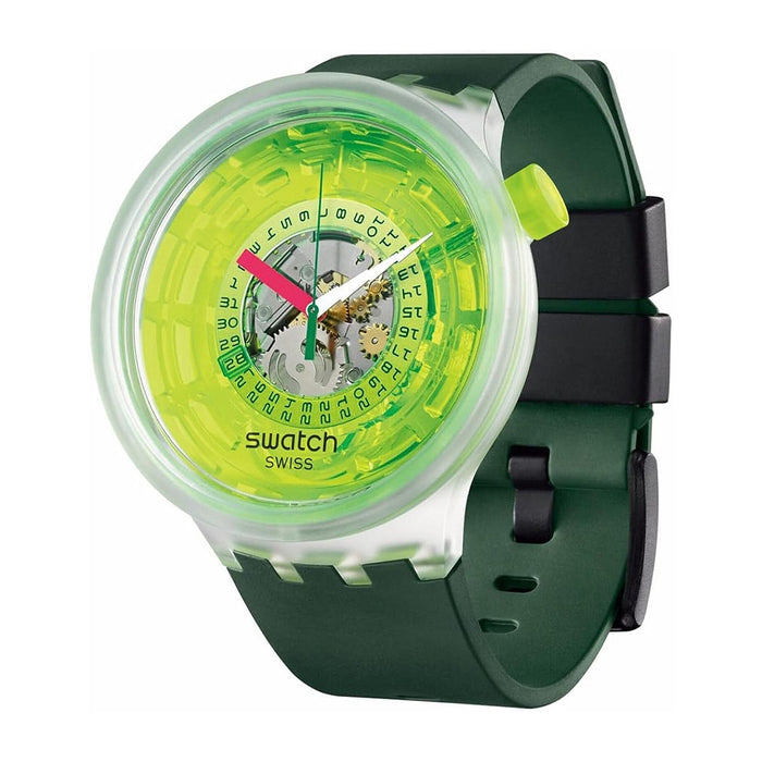 Swatch Men's Neon White Dial Watch - SB05K400