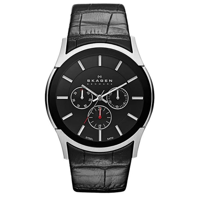 Skagen Men's Classic Black Dial Watch - SKW6000