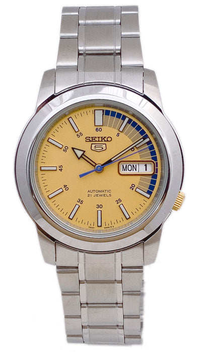 Seiko Men's Series 5 Gold Dial Watch - SNKK29