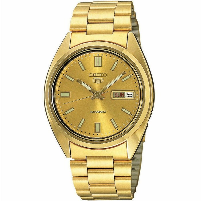 Seiko Men's 5 Gold Dial Watch - SNXS80K1