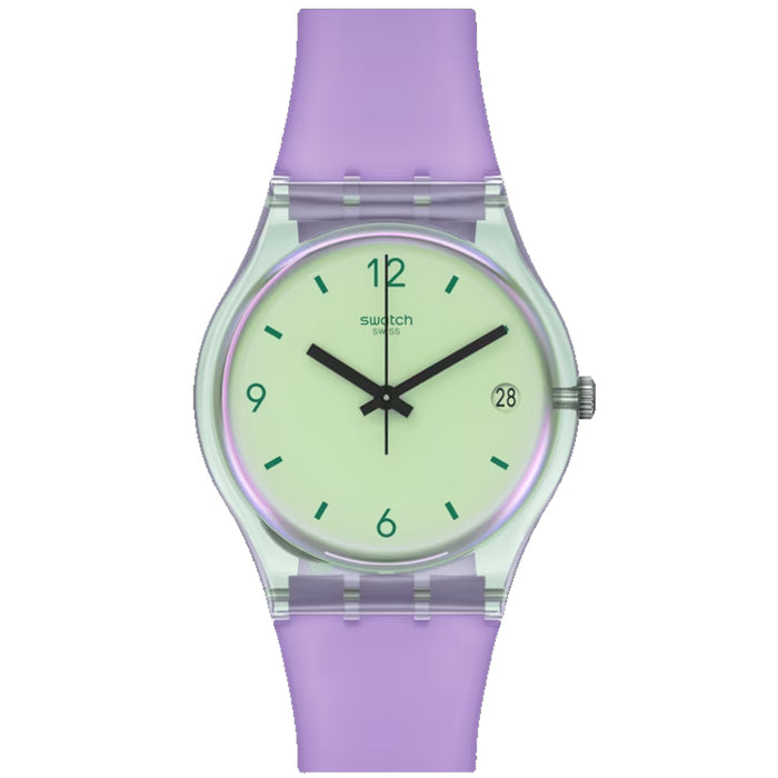 Swatch Men's Mystic Sunrise Green Dial Watch - SO28G401