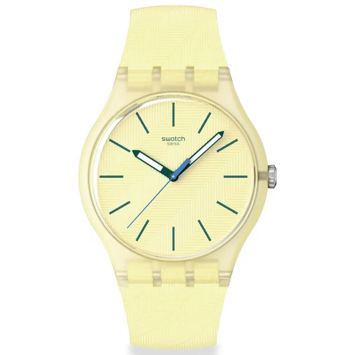 Swatch Men's Essentials Yellow Dial Watch - SO29J102