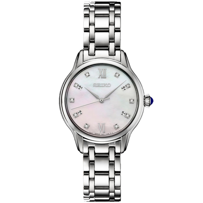 Seiko Women's Diamond White Dial Watch - SRZ537