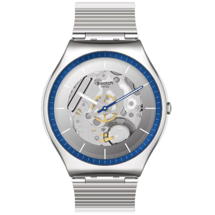 Swatch Men's Skin Monthly Drops Ringing in Blue Grey Dial Watch - SS07S116GG