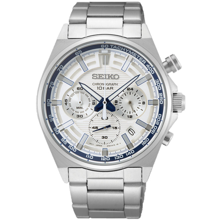 Seiko Men's NZD 595 White Dial Watch - SSB395P1