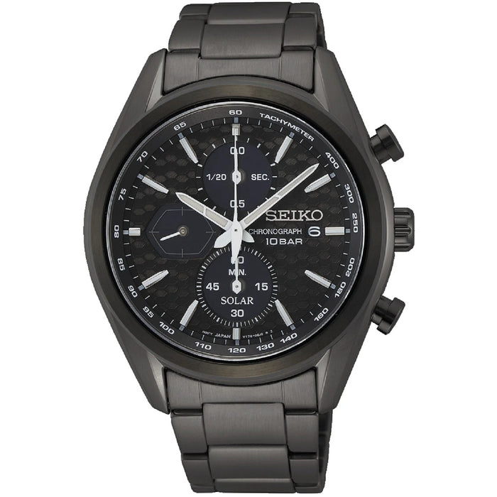 Seiko Men's Solar Black Dial Watch - SSC773