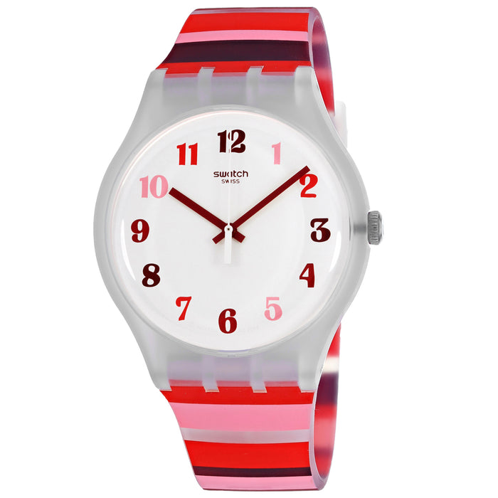 Swatch Men's Tramonto White Dial Watch - SUOK138