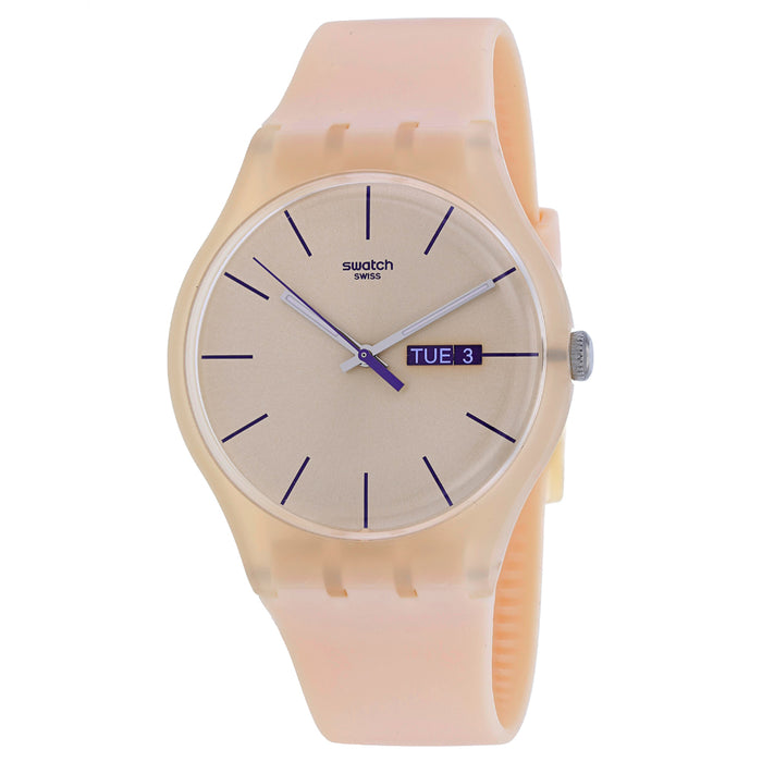 Swatch Women's Rose Dial Watch - SUOT700