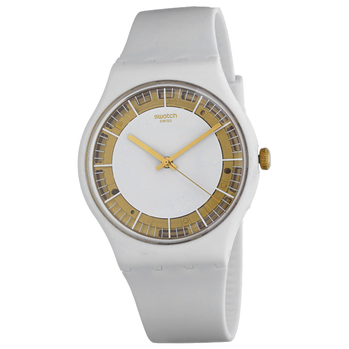 Swatch Men's Sili White dial watch - SUOW158