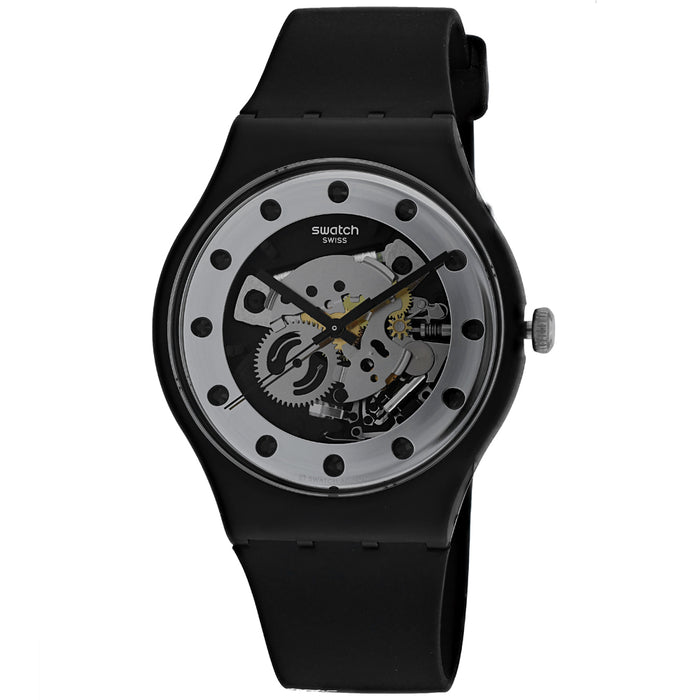 Swatch Men's Glam Silver dial watch - SUOZ147