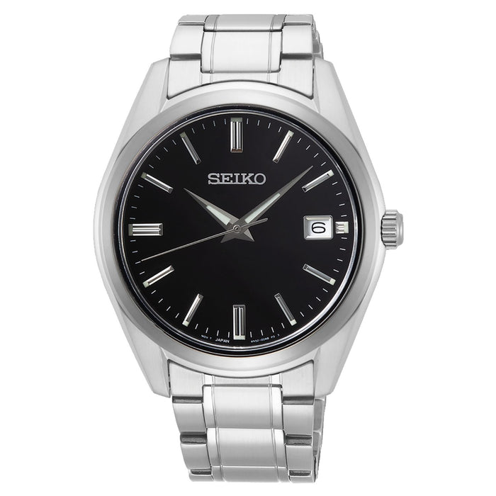 Seiko Men's Essential Black Dial Watch - SUR311