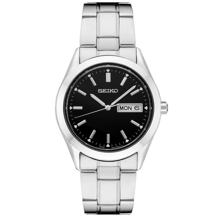 Seiko Men's Essentials Black Dial Watch - SUR361