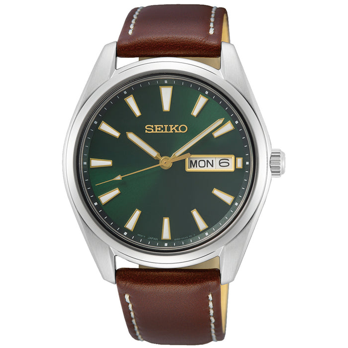 Seiko Men's Essentials Green Dial Watch - SUR449P1
