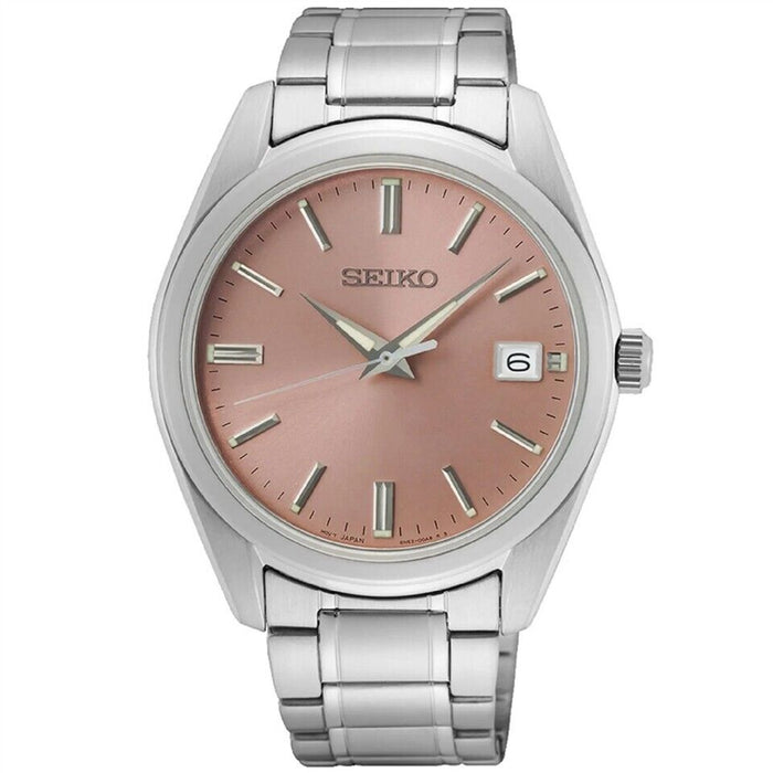 Seiko Men's Discover More Pink Dial Watch - SUR523P1