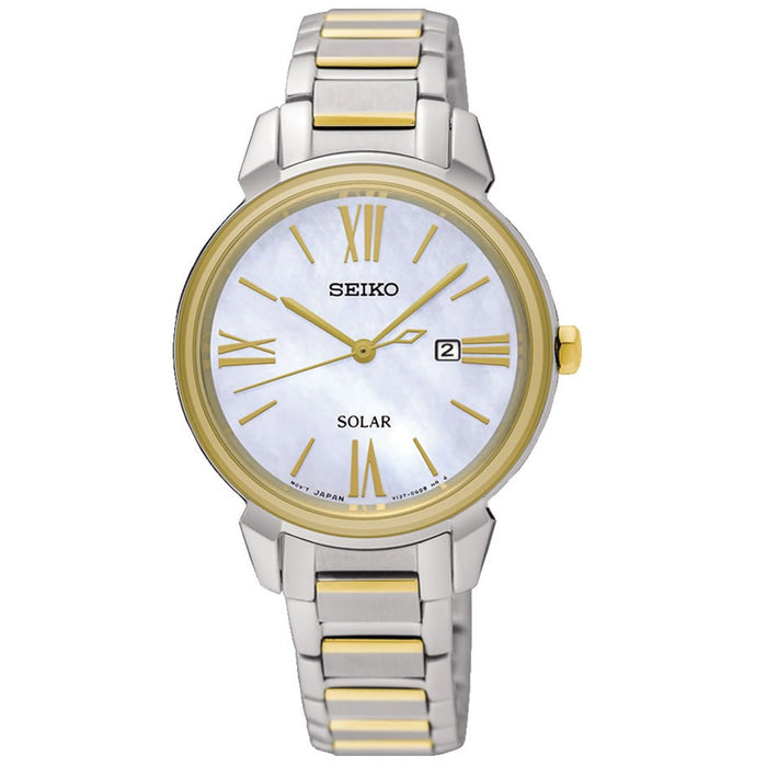 Seiko Women's Solar Mother of pearl Dial Watch