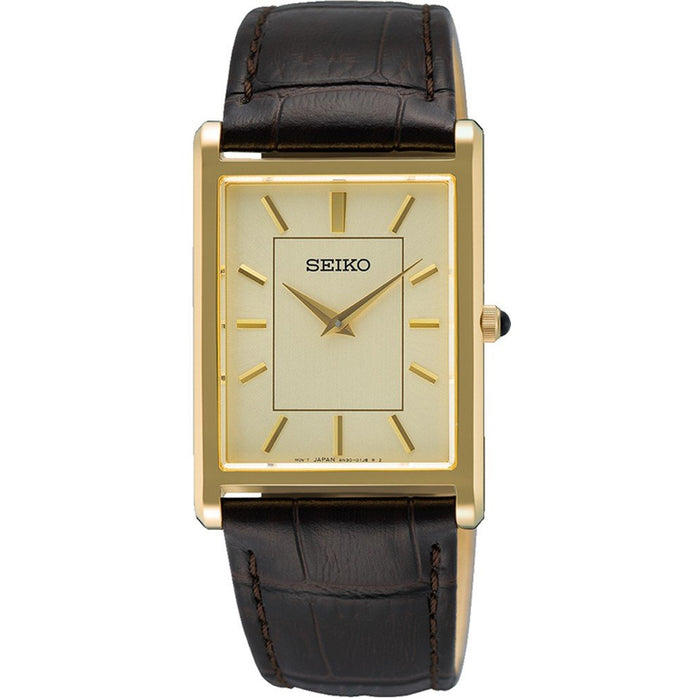 Seiko Men's Classic Gold Dial Watch - SWR106P1