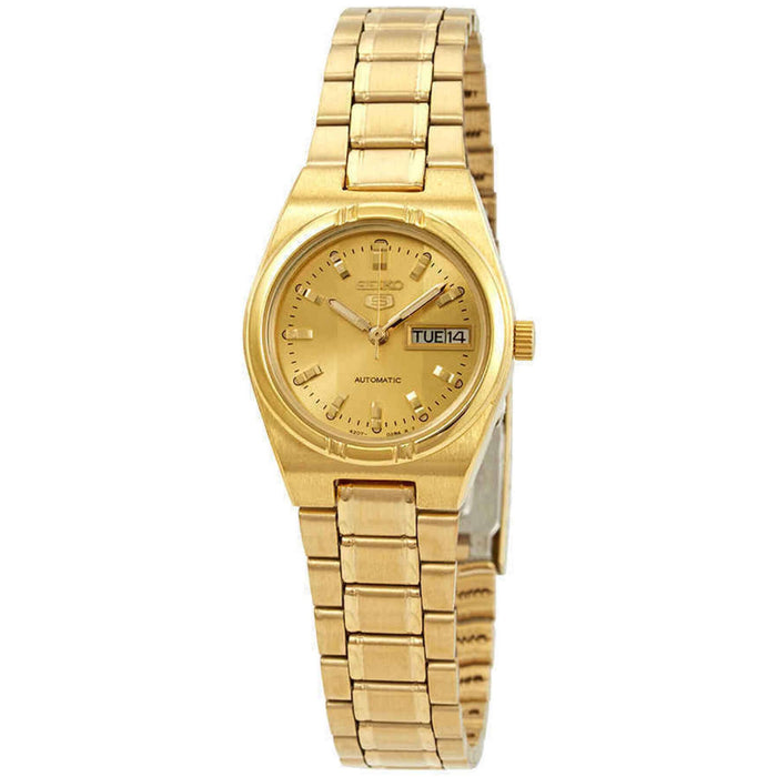 Seiko Women's Series 5 Gold Dial Watch - SYM600