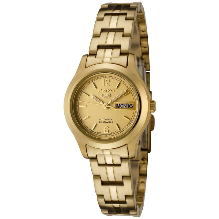 Seiko Women's Seiko 5 Gold Dial Watch - SYME02