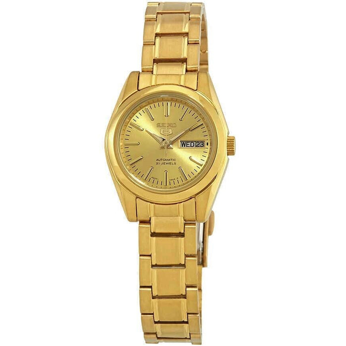 Seiko Women's Series 5 Gold Dial Watch - SYMK20