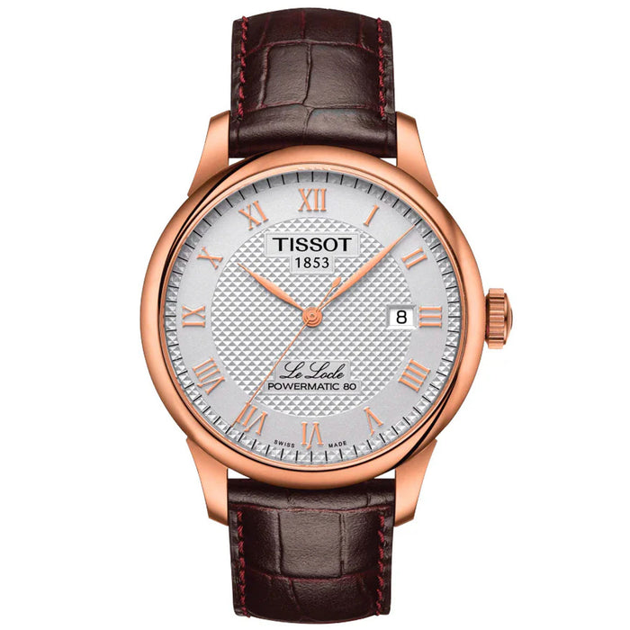 Tissot Men's T-Classic Le Locle Powermatic 80 Silver Dial Watch - T0064073603300