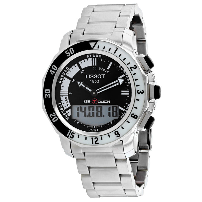 Tissot Men's Sea Touch Black Dial Watch - T0264201105100