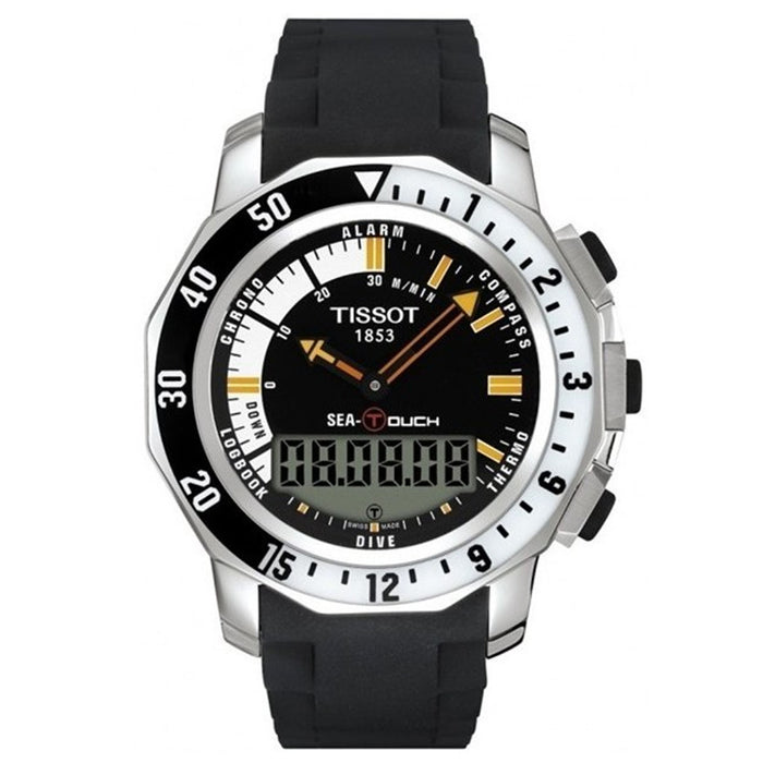Tissot Men's Sea-Touch Black Dial Watch - T0264201728100