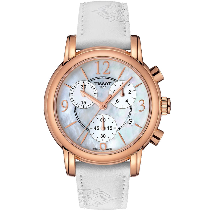 Tissot Women's Dress Sport Chronograph Mother of Pearl Dial Watch - T0502173711700